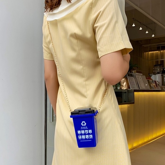 Cute trash can shoulder bag - Picture 2 of 4